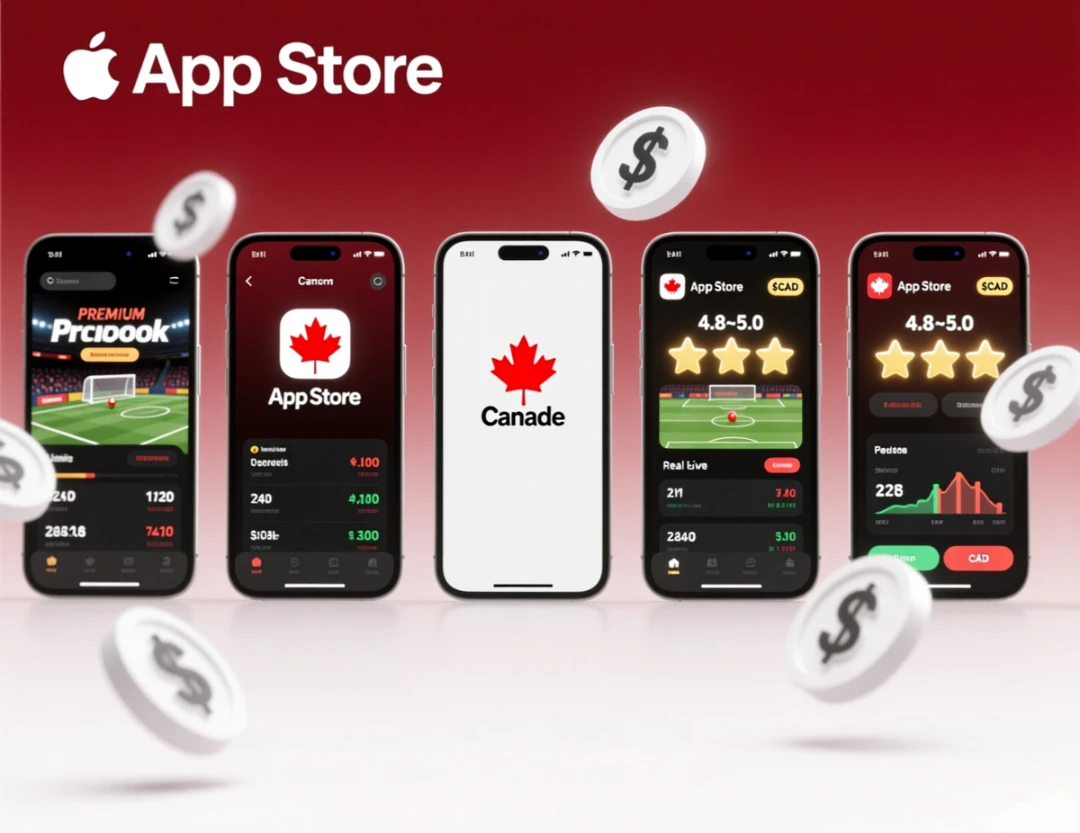 Top rated Canadian sportsbooks displayed on mobile devices