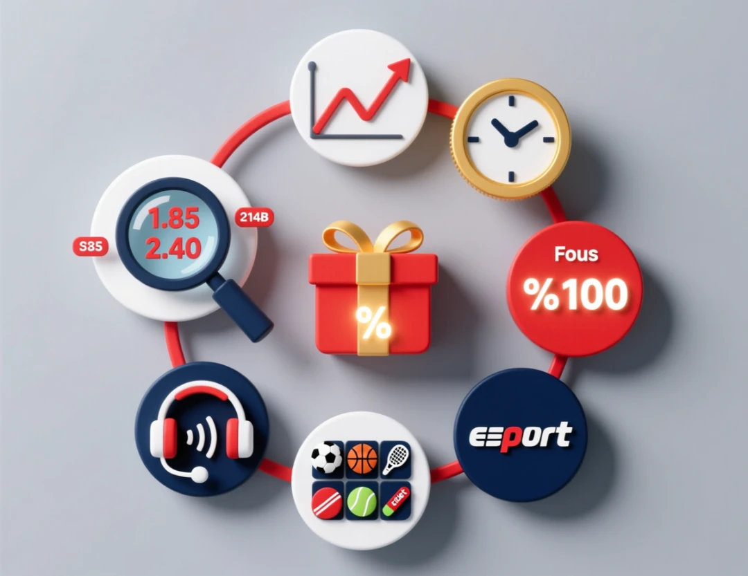 Six key evaluation criteria for Canadian sportsbooks: odds quality, user experience, payout speed, bonuses, customer support, and market variety